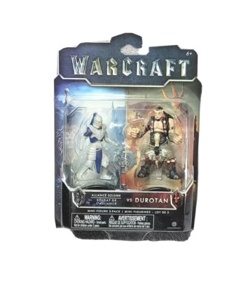 全新 魔兽世界 2 Pak 迷你雕像 联盟 士兵 VS Durotan 电影 NOB — 第 1/4 张图片