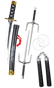 Lot de 5 épées d'armes ninja pour enfants garçons filles arts martiaux accessoires de robe fantaisie - Photo 1 sur 1