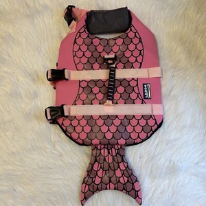 Chaleco salvavidas L.D.Dog rosa sirena perro Ripstop con mango de rescate natación - Imagen 1 de 7