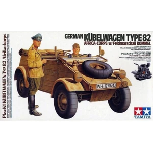 Tamiya 36202 German Kubelwagen Type 82 Africa-Corps w/Feldmarschall Rommel 1/16 - Imagen 1 de 2