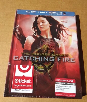 Hunger Games CATCHING 🔥 FIRE Target Exclusive 3-disc Deluxe Ed. Blu-ray DVD NEW - Image 1 of 4