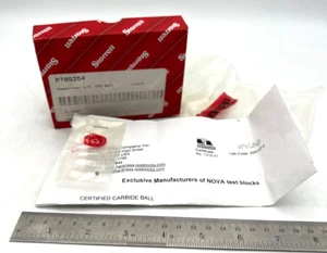 Prueba de arnés de bola de carburo STARRETT 1/8" metrología certificada por NIST PT05254 EE. UU. - Imagen 1 de 6