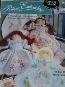 BUCILA RIBBON EMBROIDERY DRESS UP FULL SIZE DOLL PATTERN & INSTRUCTIONS - Picture 1 of 4