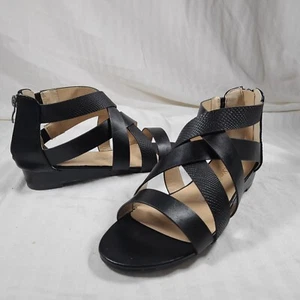 Angel Step schwarze Lara Sandale 7,5 M Reißverschluss hinten - Bild 1 von 11