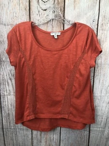 Cotton On Orange Short Sleeve High Low Shirt Women's Size XXS - Picture 1 of 4