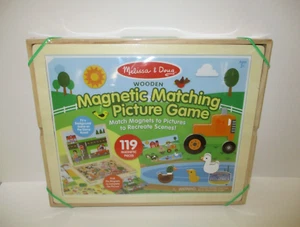 NEW ! Melissa & Doug Wooden Magnetic Matching Picture Game 119 pieces - Picture 1 of 3