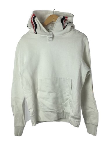 A BATHING APE (BAPE) Felpa con cappuccio bianca APE DA BAGNO Shark Pullover taglia M