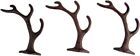 Rustic 4-Point Deer Antler Cast Iron Wall Hook 5.6 Inch (Set of 3)