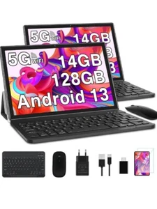 Tablette PC Android 10 pouces 128Go ROM + 14Go RAM, Tactile, 8000mAh, 8 coeurs - Photo 1/7