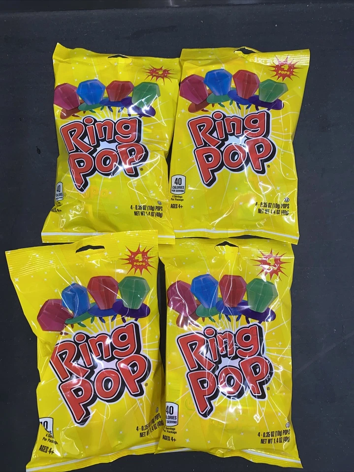 Ring Pop Candy 4 Assorted Flavors - 4 BAGS BULK - Image 1 of 1