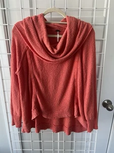 Free People kurzärmliger Damenpullover Größe Small orange Wasserfallausschnitt - Bild 1 von 6