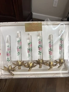 Dillard’s Trimming Natale Vetro Dipinto a Mano Clip On Forma di Candela Ornamento Italia - Foto 1 di 6