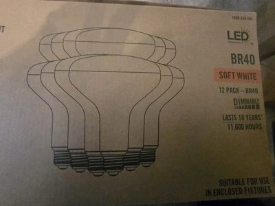 75 Watt LED BR40 SOFT WHITE 11 Pack Dimmable Flood Light Bulbs ~NEW~ - Image 1 of 3