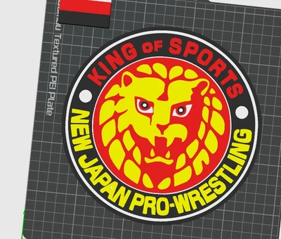 New Japan Pro Wrestling Lion Mark 3D Printed Logo Sign NJPW Display Decoration