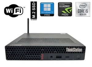 Lenovo ThinkStation P340 Tiny Core i5-10400T 32GB RAM 512GB Nvidia P620 Win11 BT - Afbeelding 1 van 3