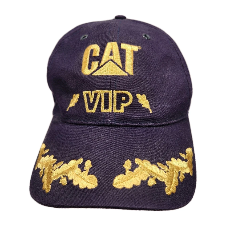 Caterpillar CAT VIP Cap Hat Adjustable Snapback Blue Vintage  - Imagem 1 de 4