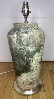 Large Artisan Rustic Earthenware Table Lamp,lighting,interior Design, - Image 1 of 4