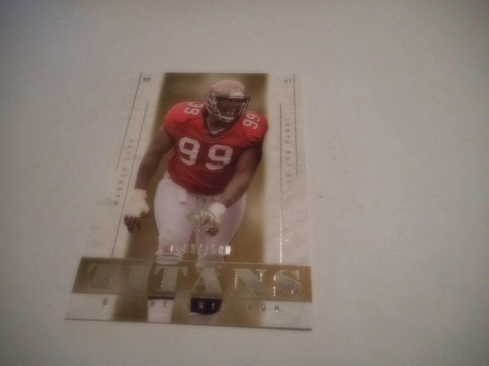 Warren Sapp 2002 SP Legendary Cuts #110 #/1500 Tampa Bay Buccaneers HOF - Image 1 of 1