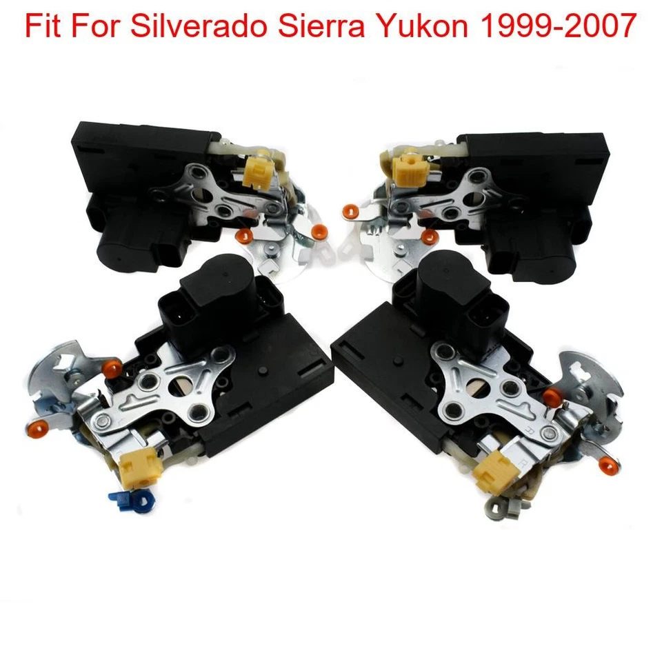 4Pcs Door Lock Actuator Front Rear Left Right for 1999-07 Silverado Sierra Yukon - Image 1 of 4