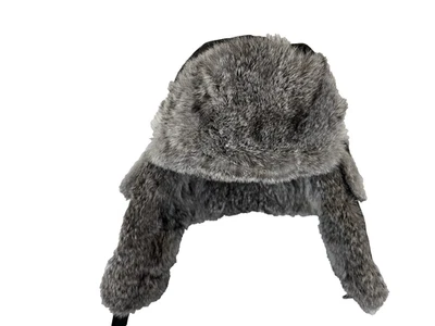 Gorra de invierno de piel de conejo real para hombre Frr Canada Aviator talla L/XL ¡COMO NUEVA! Foto 1 de 4