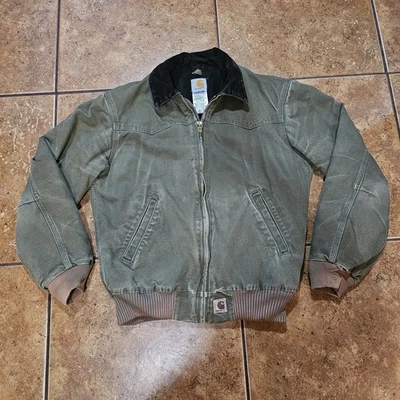 Chaqueta acolchada vintage Carhartt Santa Fe "Light Olive" J14 LOV para hombre mediana Foto 1 de 4