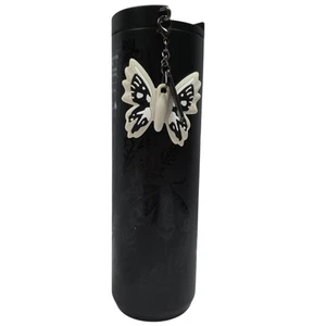 2025 Starbucks Black Moth Butterfly w/ Charm Tumbler 16oz 011171810 - Bild 1 von 7