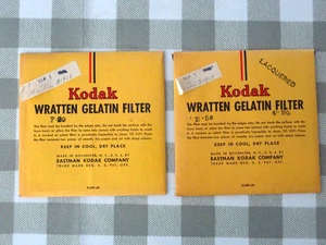 2 Vintage Unopened 1948 Kodak Wratten Gelatin Filters--F-29, B-58 NOS - Picture 1 of 7
