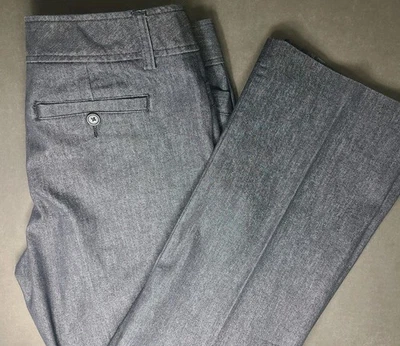 Pantalones de vestir Bass para mujer talla 8 gris pierna recta elástico costuras prensadas Foto 1 de 4