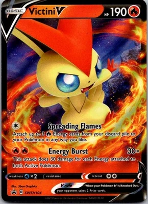 Victini V SWSH104 SWSH: Sword & Shield Promo Cards holo Promo NM - Image 1 of 2