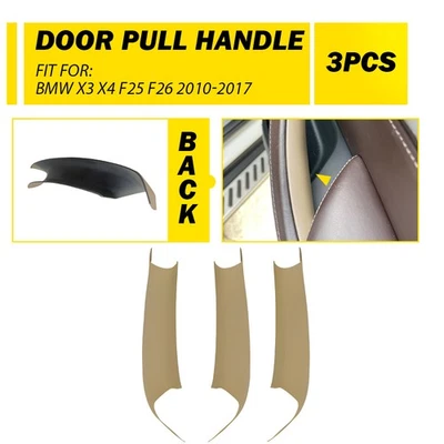 3 piezas para BMW X4 F26 X3 F25 2011-2017 beige interior manija de puerta panel cubierta moldura Foto 1 de 4