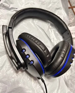 Headphones 3.5mm Wired Gaming Headset Earphones Music For PS4,PS5,xbox - Picture 1 of 4