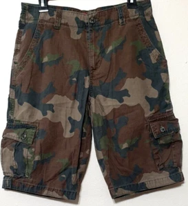 Arizona Jeans Cargo Shorts Bermuda Camouflage Size 20 Youth Camo Pockets Cotton - Picture 1 of 11