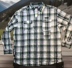NEW Ecko Unltd. Co. 5XL Green Plaid Button Front Long Sleeve Shirt NWT Dress - Picture 1 of 10