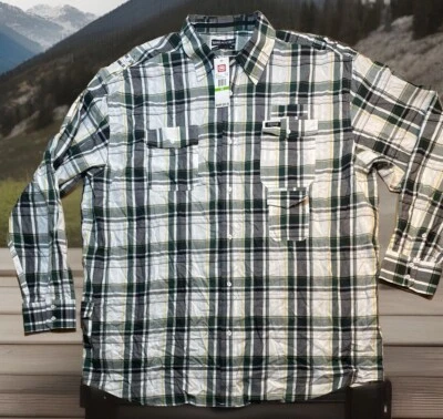 NEW Ecko Unltd. Co. 5XL Green Plaid Button Front Long Sleeve Shirt NWT Dress - Image 1 of 4
