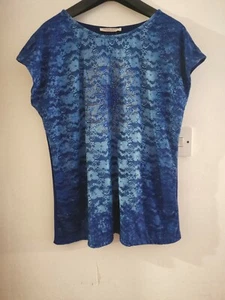 Anna Rose Collection Large Blue Lace Fronted T Shirt Used - Picture 1 of 2
