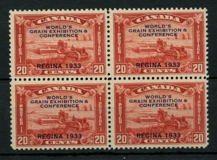 🍁#203 NEGRO de 4 World Grain Ex. Top F-VF MNH Cat $320 Canadá como nuevo Foto 1 de 1
