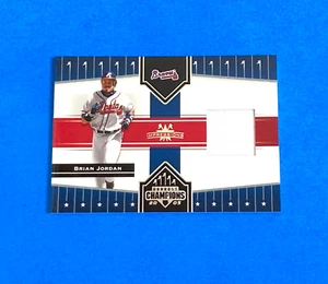 BRIAN JORDAN 2005 DONRUSS CHAMPIONS GAME USED BRAVES JERSEY CARD! FREE SHIP - Picture 1 of 2