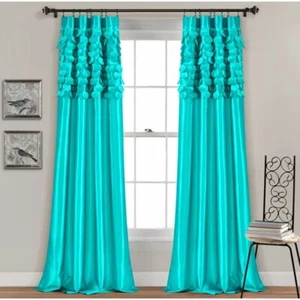 Lush Decor Turquoise Circle Dream Double Panel Set 54" W x 84" L each - Picture 1 of 10