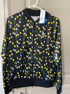 Adidas Originals All Over Print Track Jacket Womens Small Tulips Small - Picture 1 of 3