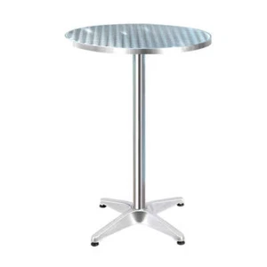 Gardeon Outdoor Bar Table Adjustable Aluminium Round 70/110cm - Picture 1 of 7