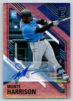 2021 Elite AUTO #12 Monte Harrison (ref Y00555) - Image 1 of 2