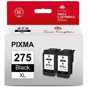 2x Cartucho de tinta negra PG-275XL compatible con Canon Pixma TS3522 TS3500 TR4722 - Imagen 1 de 6