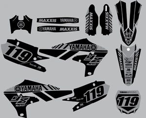 Black Gray YAMAHA GRAPHICS  YZ 450F YZ450F 2018 2019 2020 - Picture 1 of 1
