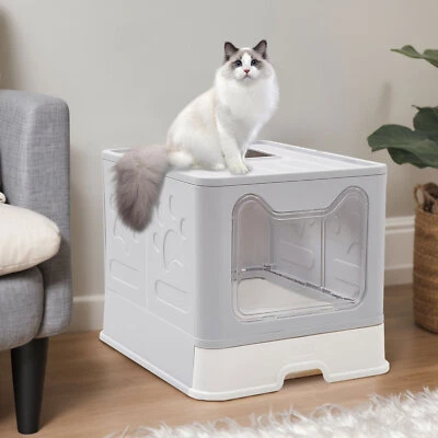 DARDVORLAG GROSS KATZENTOILETTE XXXL MIT HAUBE KATZENKLO SCHAUFEL HAUBENTOILETTE MIT DECKEL