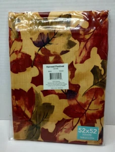 Harvest-Festival Fall Printed Tablecloth, 52" x 52", Square - Picture 1 of 3