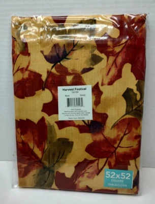 Harvest-Festival Fall Printed Tablecloth, 52" x 52", Square - Image 1 of 3