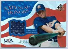 2004 SP Prospects National Honors USA Jersey — Chris Valaika, Team USA