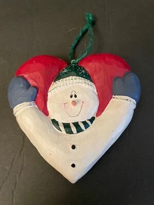 Midwest of Cannon Falls Eddie Walker Snowman Heart ❤️ Ornament - Picture 1 of 2