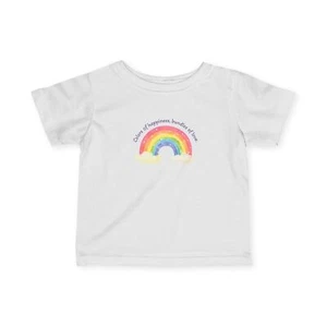 Girl Rainbow Infant T shirt, Toddler rainbow Gift, Rainbow Love Design - Picture 1 of 10