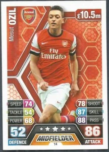 TOPPS MATCH ATTAX 2013-14- #014-ARSENAL & GERMANY-MESUT OZIL - Picture 1 of 1